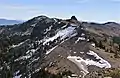 Looking ESE at Granite Chief, Needle Peak (right of center), from Lyon Peak