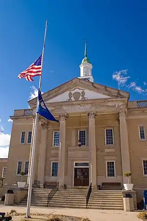 The Grant County historic courthouse in Williamstown