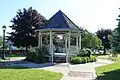 Gazebo at railroad depot