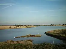 Great Deep separates Thorney Island from the mainland