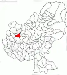 Location in Mureș County