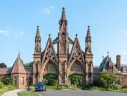 Richard Upjohn's entrance to Green-Wood Cemetery (1860s)