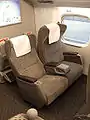 Z set Green car (first class) seating