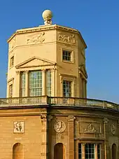 Radcliffe Observatory, Tower of the Winds, Oxford. The signs of the zodiac are Coade stone.(See "Radcliffe Observatory" section)