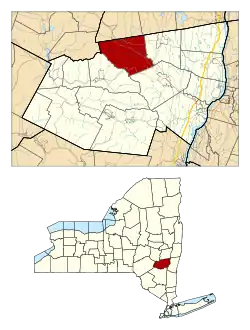 Location in Greene County and the state of New York.