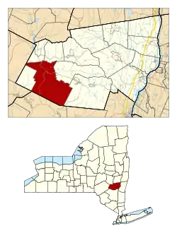 Location in Greene County and the state of New York