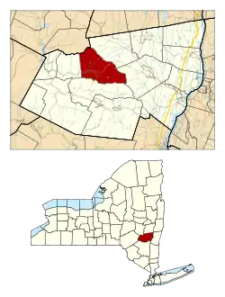 Location in Greene County and the state of New York