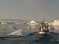 Sailing in Ilulissat Icefjord