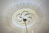 Plasterwork ceiling medallion in entrance hall