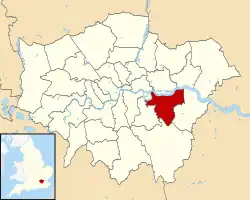 Greenwich shown within Greater London