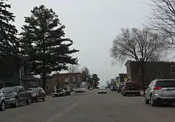 Looking south in downtown Greenwood on WIS73