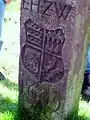 Württemberg face of a boundary stone on the Grenzweg