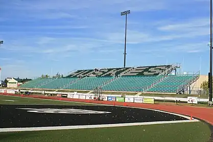 The east side stands of Griffiths Stadium