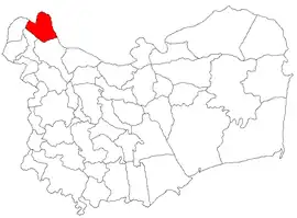 Location in Tulcea County