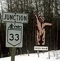 Junction sign on Highway 43