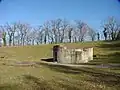 Ruins of round chapel on the site of the former castle