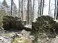 Interior, ruins of the main doorway