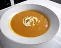 Garnished ground nut or peanut soup