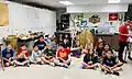 Field trip students in museum classroom