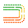 Designations of the Assembly after the 2022 Election. Unionists in Orange, Nationalists in Green and "Others" in Yellow