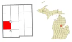 Location within Gladwin County