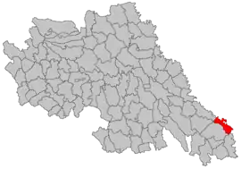 Location in Iași County