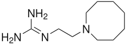 Skeletal formula of guanethidine