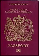 Jersey Passport front cover prior to 2020