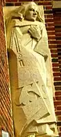 Another of Charles Gurrey’s carvings above the West Door