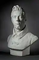 Guillaume Geefs, marble bust of Eugène Lepoittevin, 1835