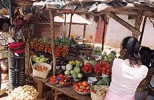 Image 17A market stall selling vegetables in Dinguiraye Prefecture, Guinea (from Guinea)