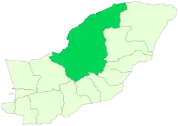 Location of Gonbad-e Kavus County in Golestan province