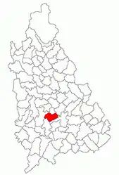 Location in Dâmbovița County