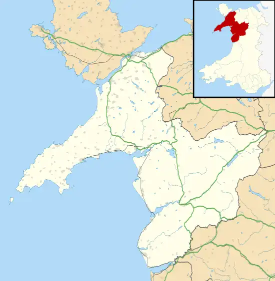 Aberdesach is located in Gwynedd