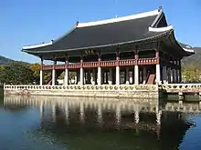 Image 58Gyeonghoeru of Gyeongbokgung, the Joseon dynasty's royal palace. (from History of Asia)