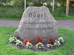 Commemorative stone reminding of agricultural reforms in 1804 and 1966