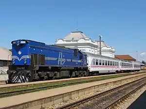 Croatian railway passenger train