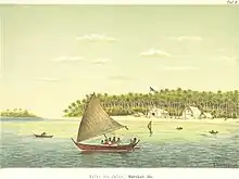 Jaluit station, Marshall Islands, ca. 1880. Picture published in Südsee-Erinnerungen, p 123.