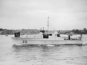 HMAS Marlean on Sydney Harbour