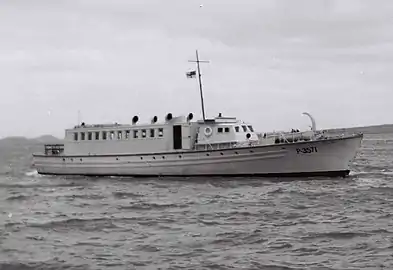 HMNZS Kahu, FML411, was used post war ferrying passengers at Auckland in New Zealand