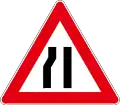 A08-2Narrowing of the road on the left