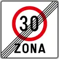 C23End of speed limit zone