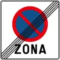 C25End of limited parking zone