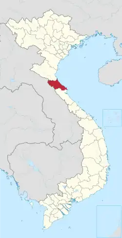 Location of Hà Tĩnh within Vietnam