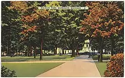 Postcard of Hackley Park, Muskegon