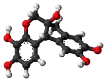 Ball-and-stick model of the haematoxylin molecule