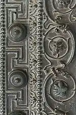 Byzantine meander on the south-west door, unknown architect or sculptor, 829-842, bronze, Hagia Sophia, Istanbul, Turkey