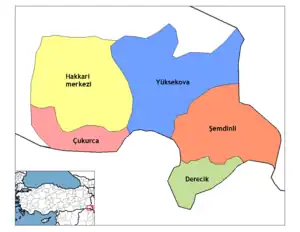 Districts of Hakkâri