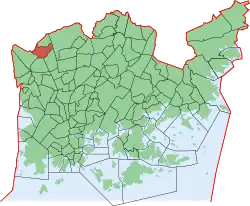 Position of Hakuninmaa within Helsinki