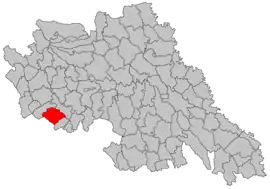 Location in Iași County